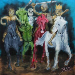 Los Jinetes de Apocalipsis - 200 x 200 cm